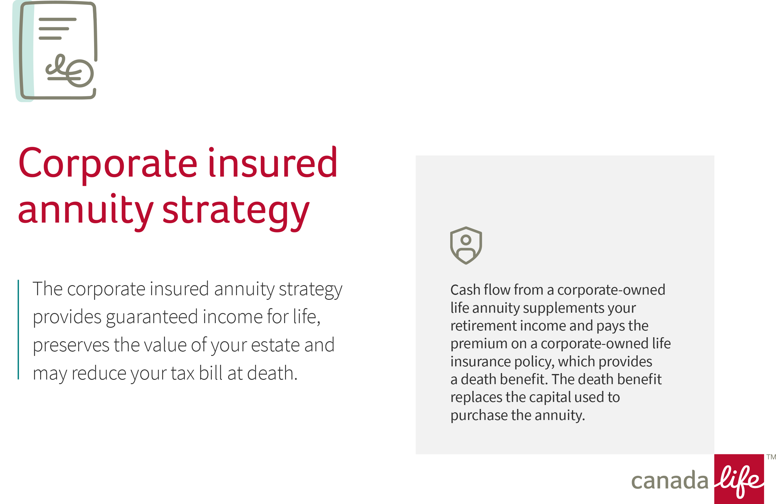 Corporate insured annuity strategy image